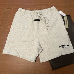Fear of God Essentials Light Gray Athletic Shorts